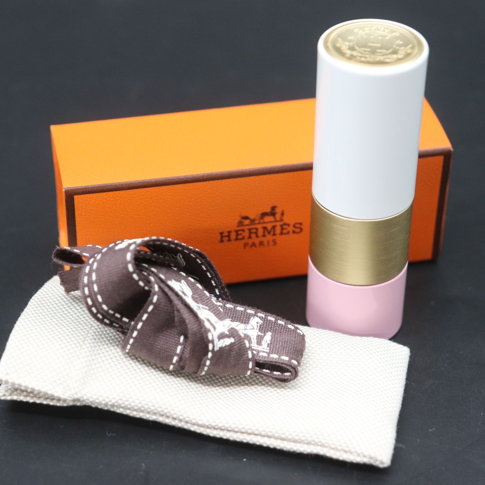 ITERIKK49ZEY 未使用 HERMES エルメス ローズ リップバーム ティン