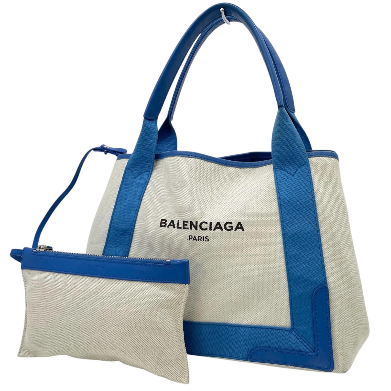 BALENCIAGA | バレンシアガ カバスS ハンドバッグ ホワイト×ブルー