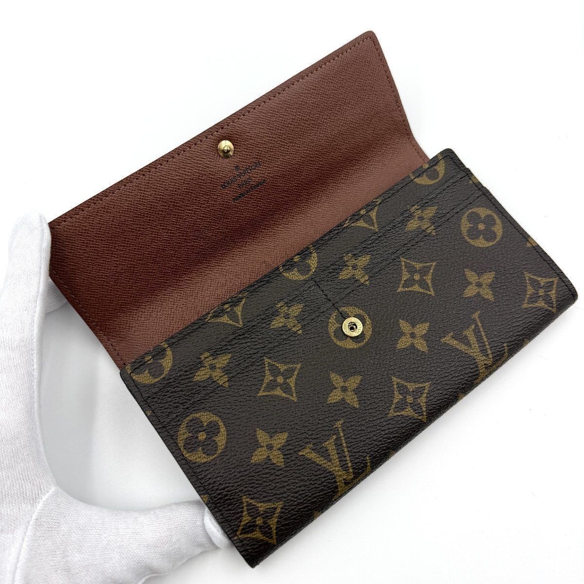 鑑定書付】ルイヴィトン モノグラム ポルトフォイユ サラ 長財布