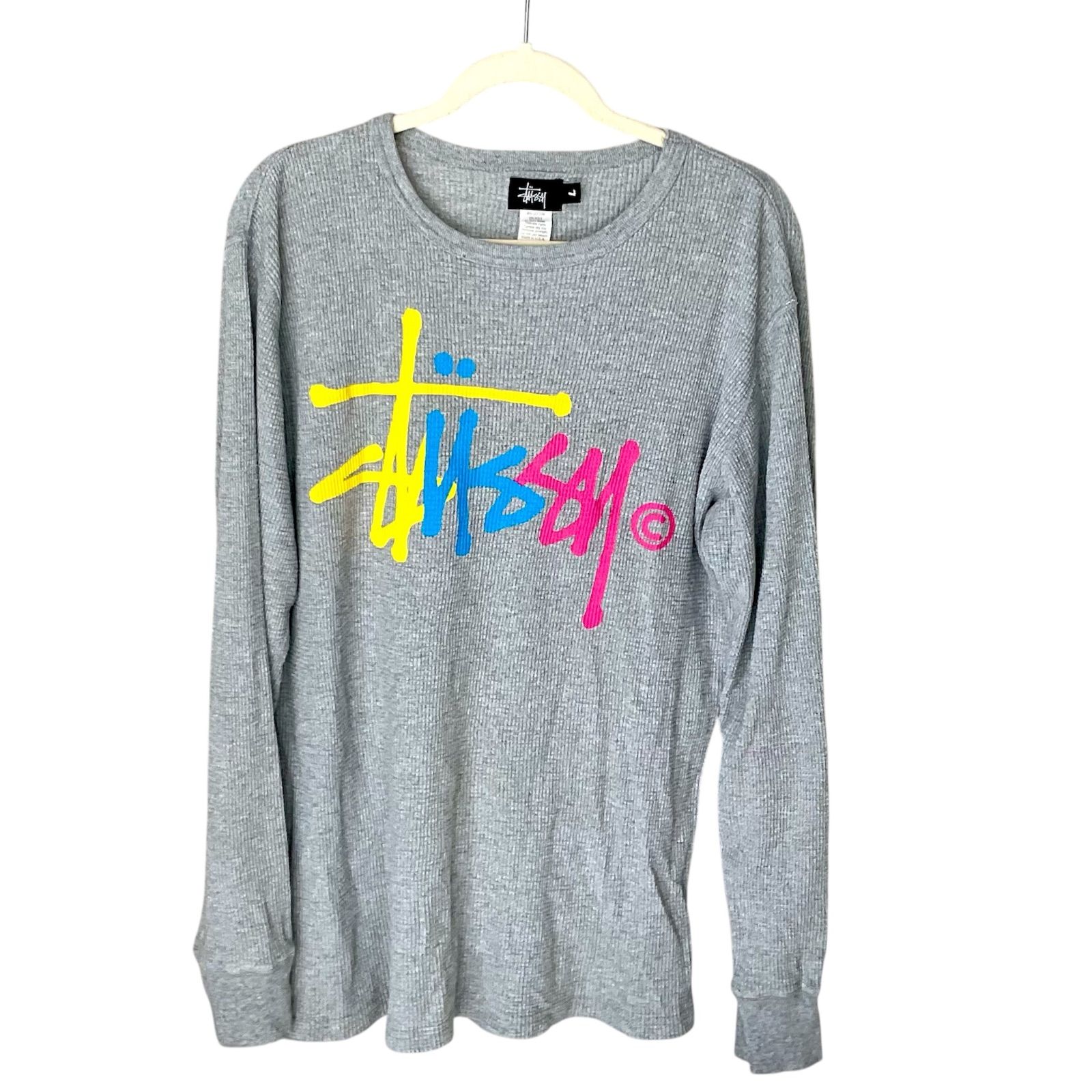 ⭐️STUSSY ⭐️ ステューシー USA製 サーマル ワッフル ロンT 長袖