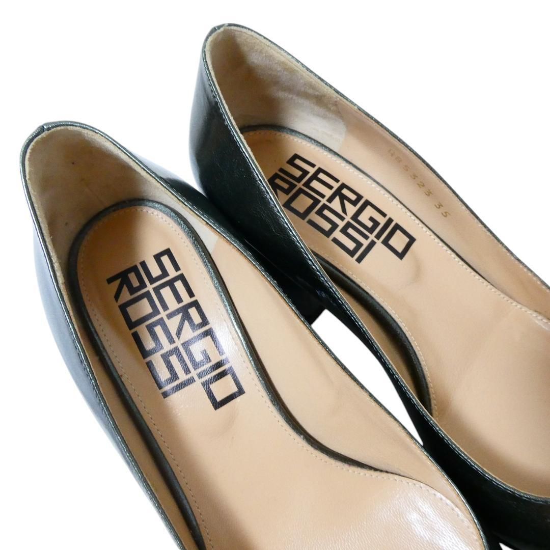 セルジオロッシ　チャンキーヒール　35　極美品 極美品 Sergio Rossi セルジオロッシ サイズ35 約22㎝ パテントレザー