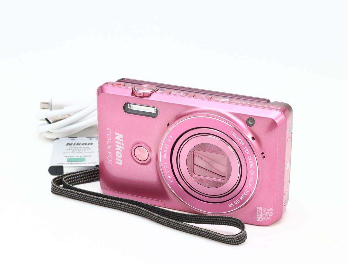 A (美品) Nikon ニコン COOLPIX S6900 グロッシーピンク 初期不良返品