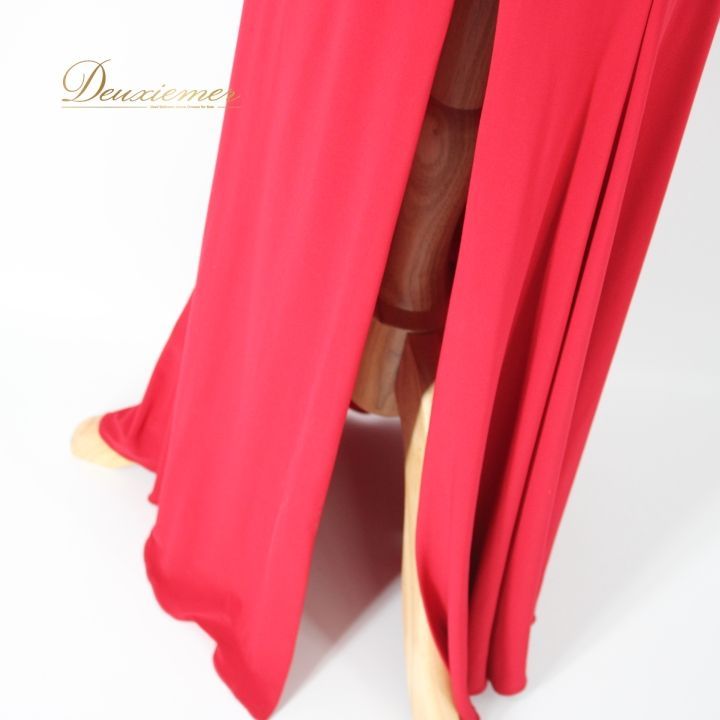 【美品 社交ダンス衣装】レッド ワンピース ドレス ラインストーン レース 袖 楽天市場】レディース 社交ダンス衣装 モダンドレス ワンショルダー