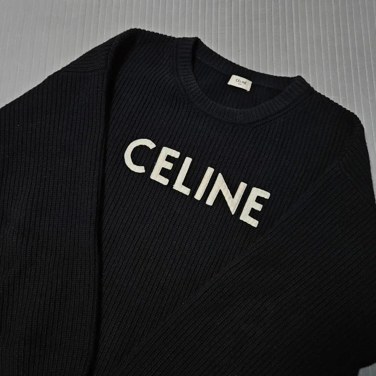 M Celine セリーヌ ロゴ ニット セーター ブラック