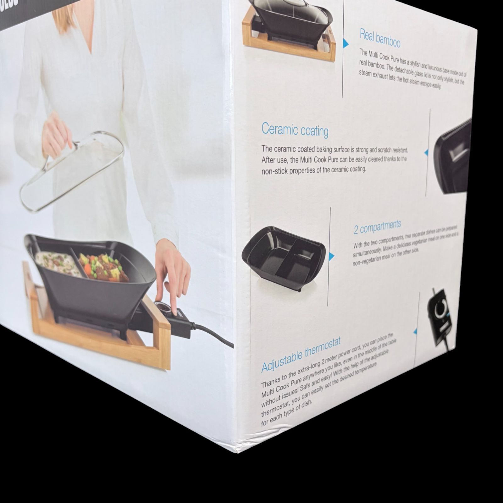 新品 】PRINCESS SEPARATE POT BLACK セパレートポット 卓上二色電気鍋