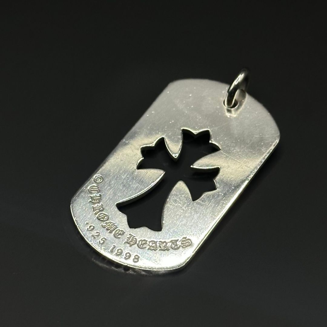 Chrome Hearts カットアウト クロス ドッグタグ チャーム SV 925