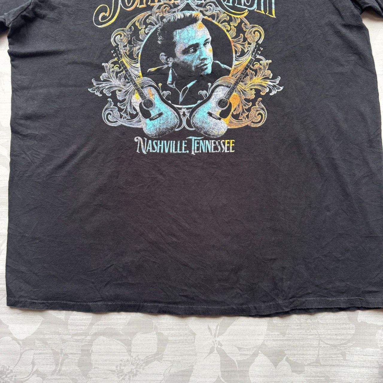 XLサイズ】ジョニーキャッシュ JOHNNY CASH グラフィック Tシャツ 黒
