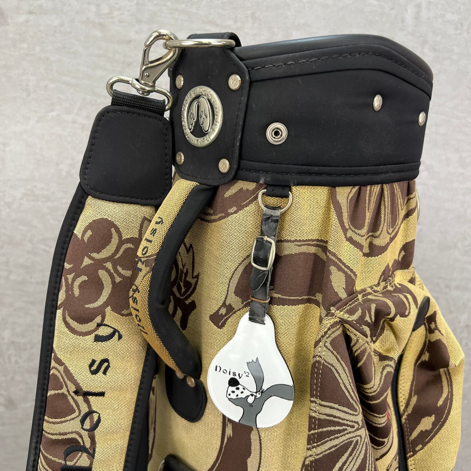  ノイジーノイジー ゴルフ カート式キャディバッグ フルーツ柄 約8 5型 ポリエステル Noisy Noisy ジュニアシューズ ゴルフバッグ キャディバッグ ゴルフ