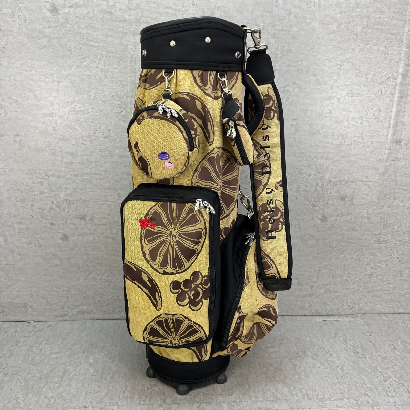 ノイジーノイジー ゴルフ カート式キャディバッグ フルーツ柄 約8.5型