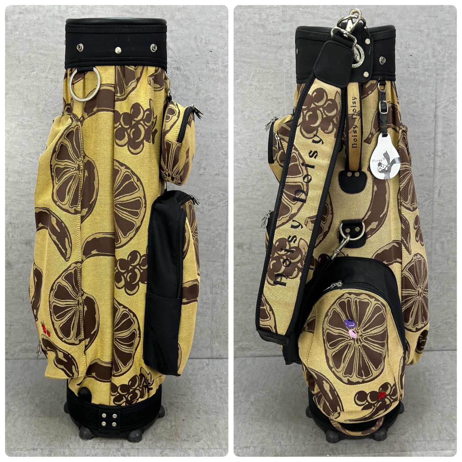 ノイジーノイジー ゴルフ カート式キャディバッグ フルーツ柄 約8.5型