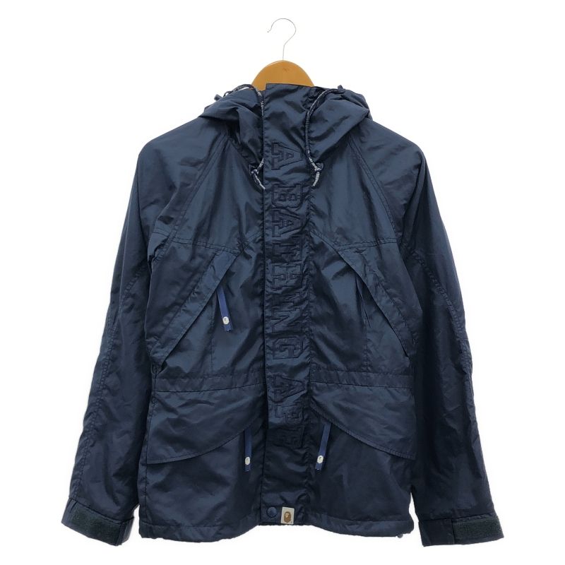 中古】A BATHING APE マウンテンパーカー XS ネイビー ア ベイシング