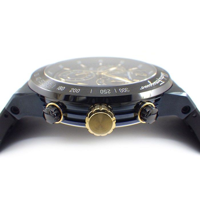 サルヴァトーレ フェラガモ Salvatore Ferragamo 腕時計 F-80 ブルー文字盤 デイト クロノグラフ スモールセコンド ラバーベルト SS クオーツアナログ