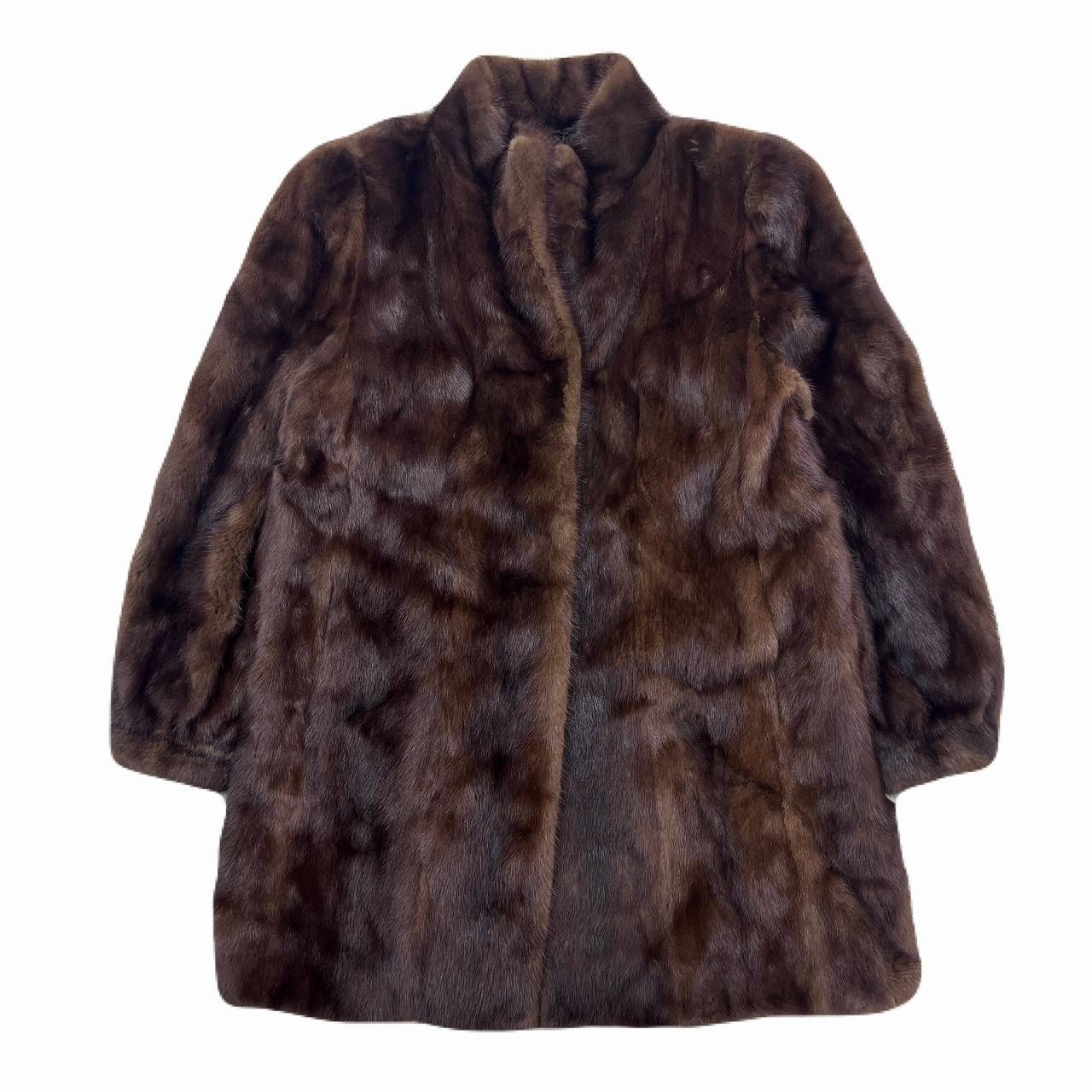 サガミンク SAGA MINK 毛皮コート ダークブラウン 13号 VISELLE ミンクコート レディース 13サイズ ブラウン SAGA MINK 金サガ