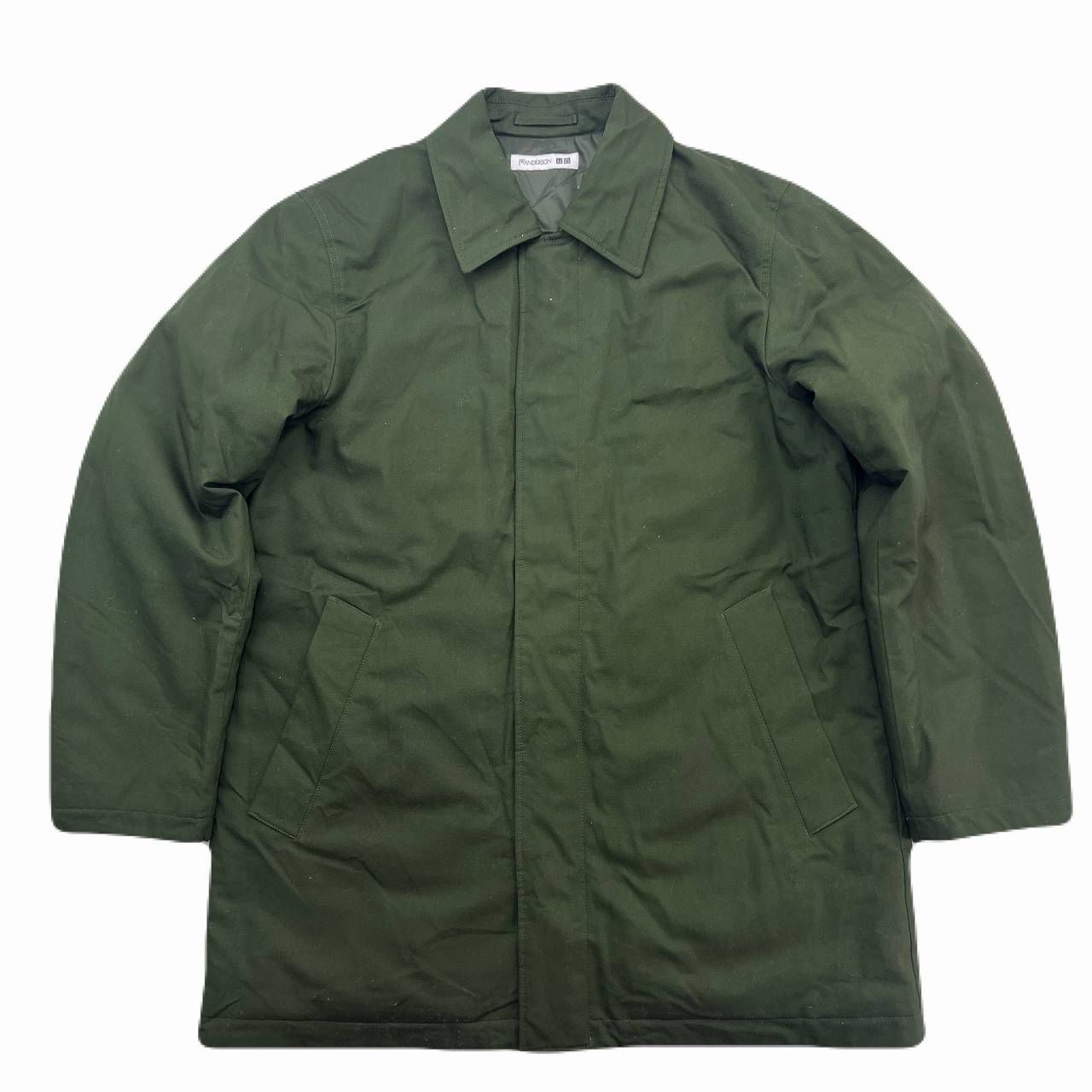 ユニクロ JW ANDERSON ナイロンジャケット メンズ L グリーン 中綿 