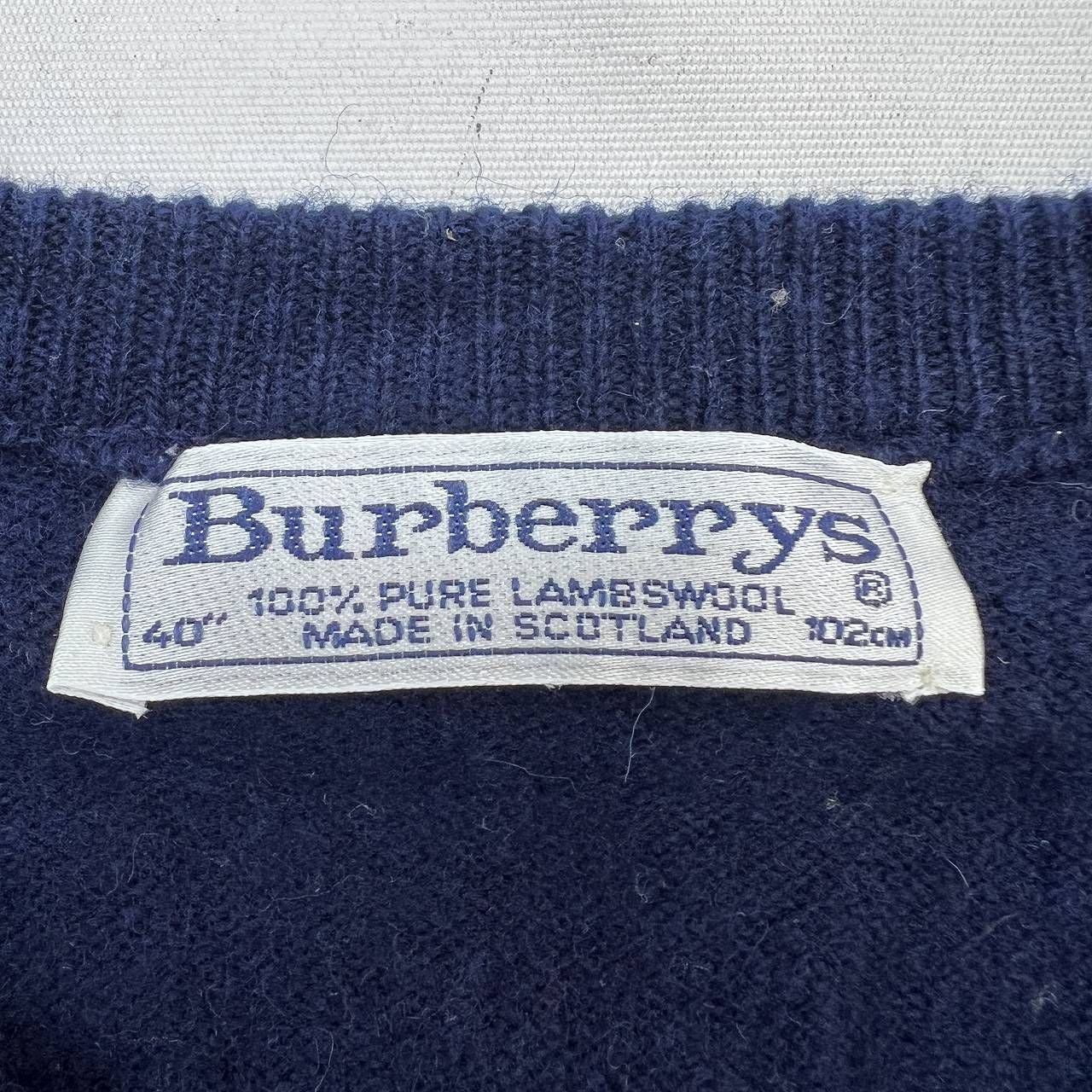 バーバリー ニットセーター メンズ サイズ40 M相当 ダークネイビー
