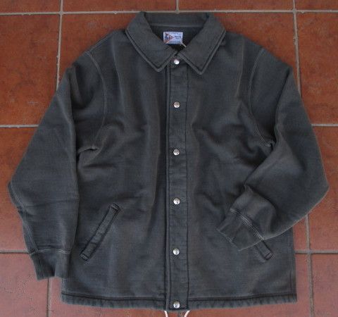 フェルコ USA 日本製 高品質 フレンチテリー素材＆ピグメント加工で仕上げたコダワリのスエットジャケット FELCO 16 OZ ヘビーウエイト コーチジャケット ブラック