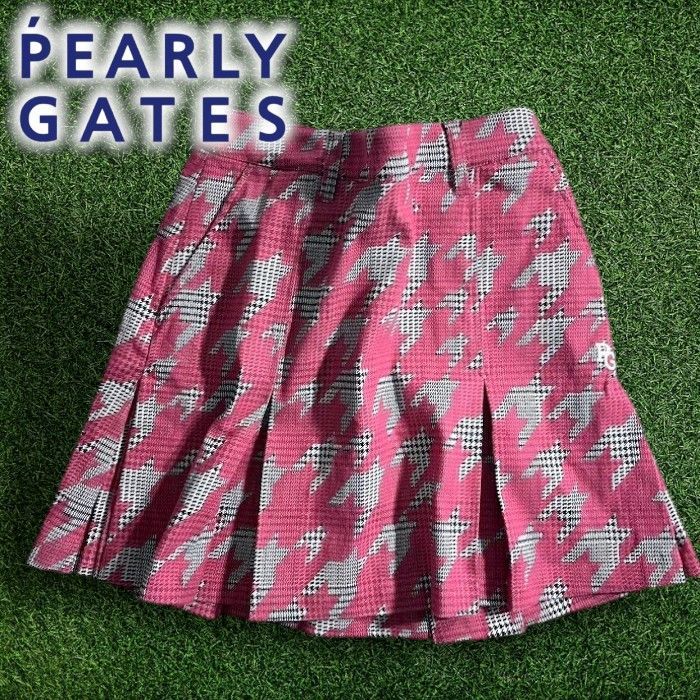 パーリーゲイツ ゴルフ コットン混 起毛 ジャガード グレンチェック柄