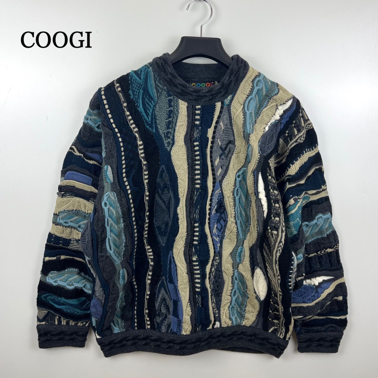 COOGI 90s OG vintage 3D wool knit sweater SS クージー ウールニット