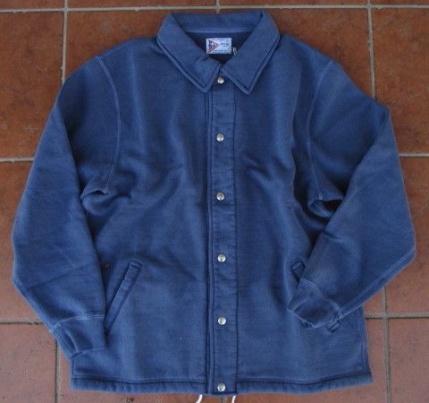 フェルコ USA 日本製 高品質 フレンチテリー素材＆ピグメント加工で仕上げたコダワリのスエットジャケット FELCO 16 OZ ヘビーウエイト コーチジャケット ネイビー