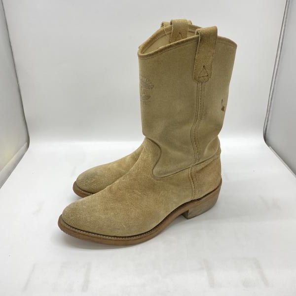 中古】CHIPPEWA スエード ペコスブーツ ベージュ サイズ26cm チペワ[24
