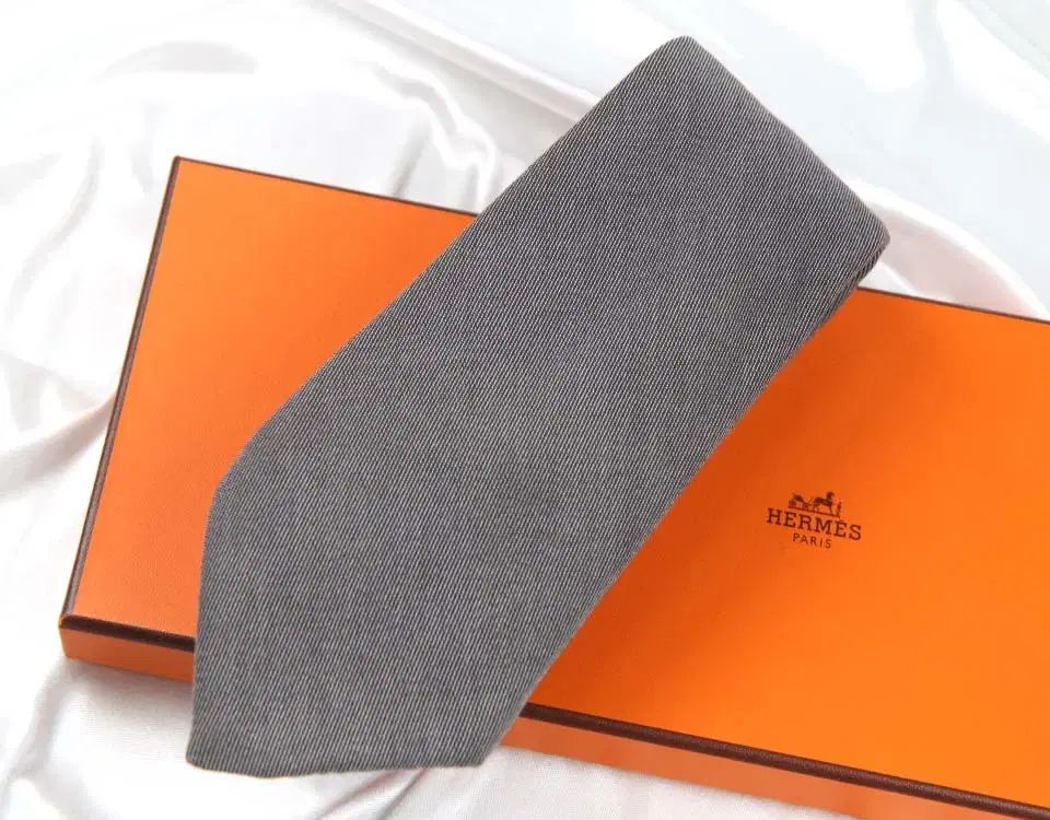 エルメス 8 9 cm A級 コットン 綿 メンズ ブランド ネックタイ
