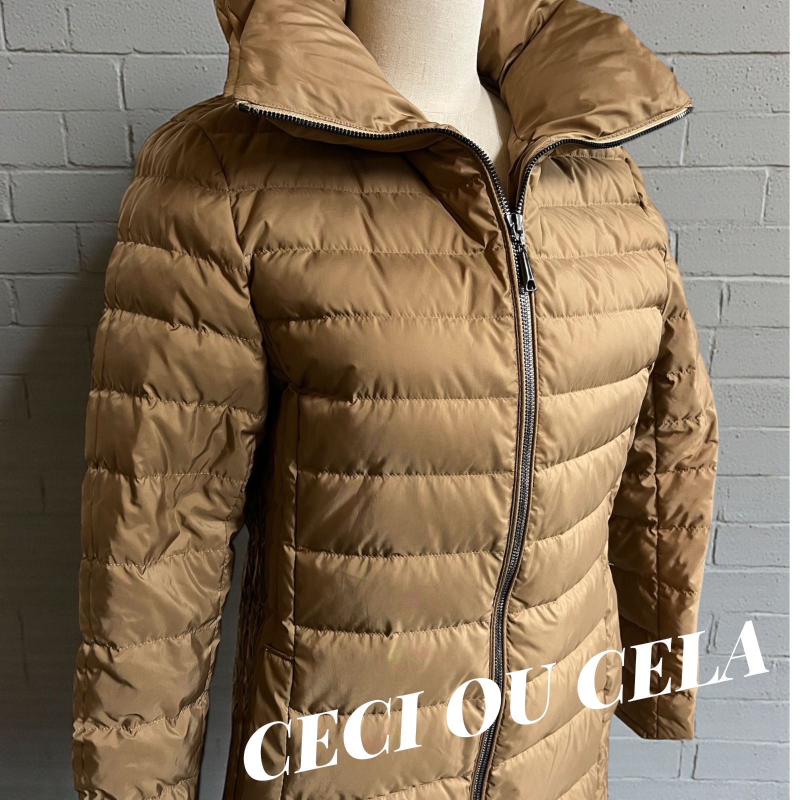 CECI OU CELA ダウンコート レディース 茶色 ファッション 冬 防寒着