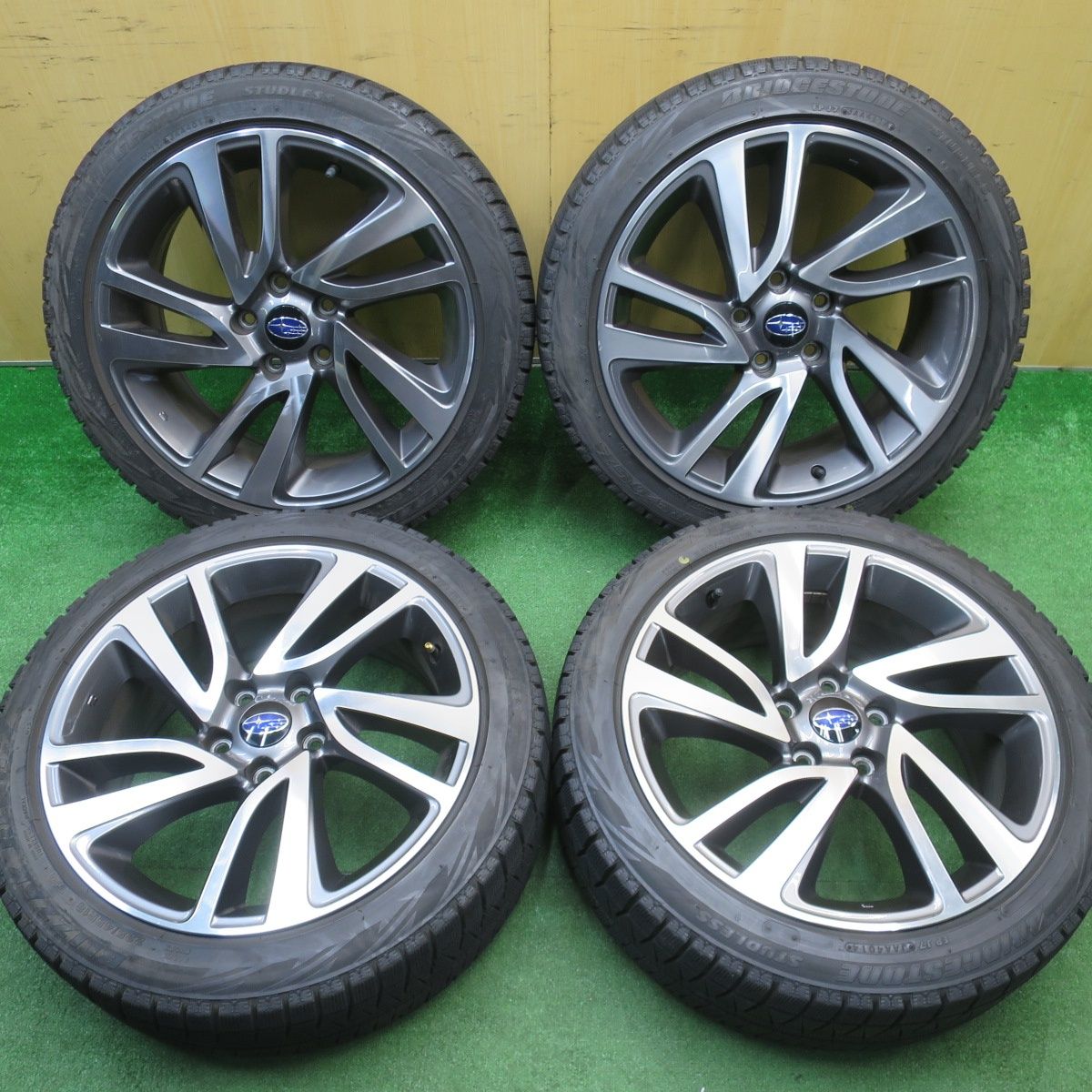 バリ溝 キレイ 8.5分 スバル VM レヴォーグ 225|45 R 18 スタッドレス ブリヂストン ブリザック REVO GZ 18インチ PCD 114.3|5 H ス