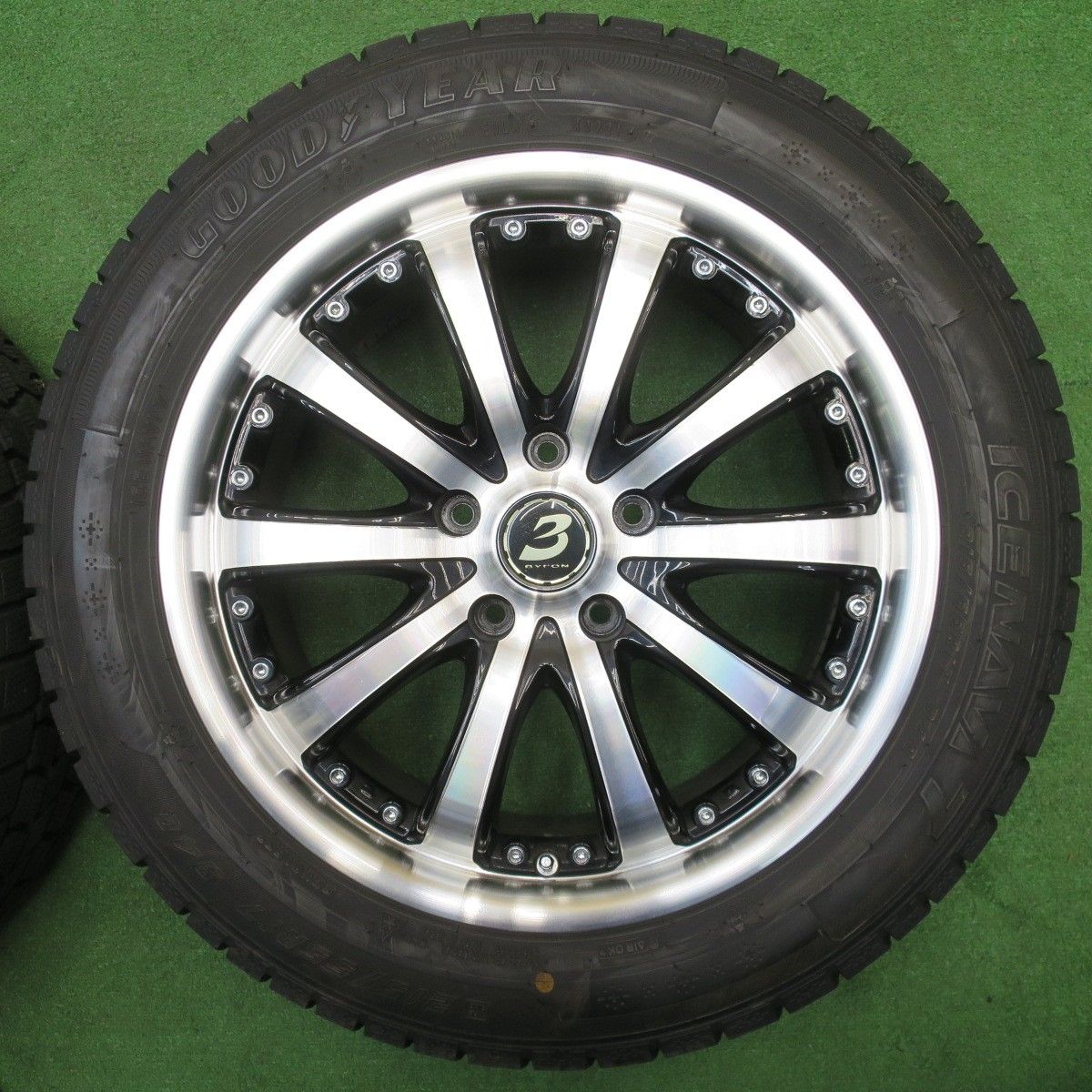 バリ溝 9.5分 LOXARNY EX BYRON STINGER 215|55 R 17 スタッドレス グッドイヤー アイスナビ7 ロクサーニ バイロン スティンガー 17インチ PCD 114.3|5 H ス