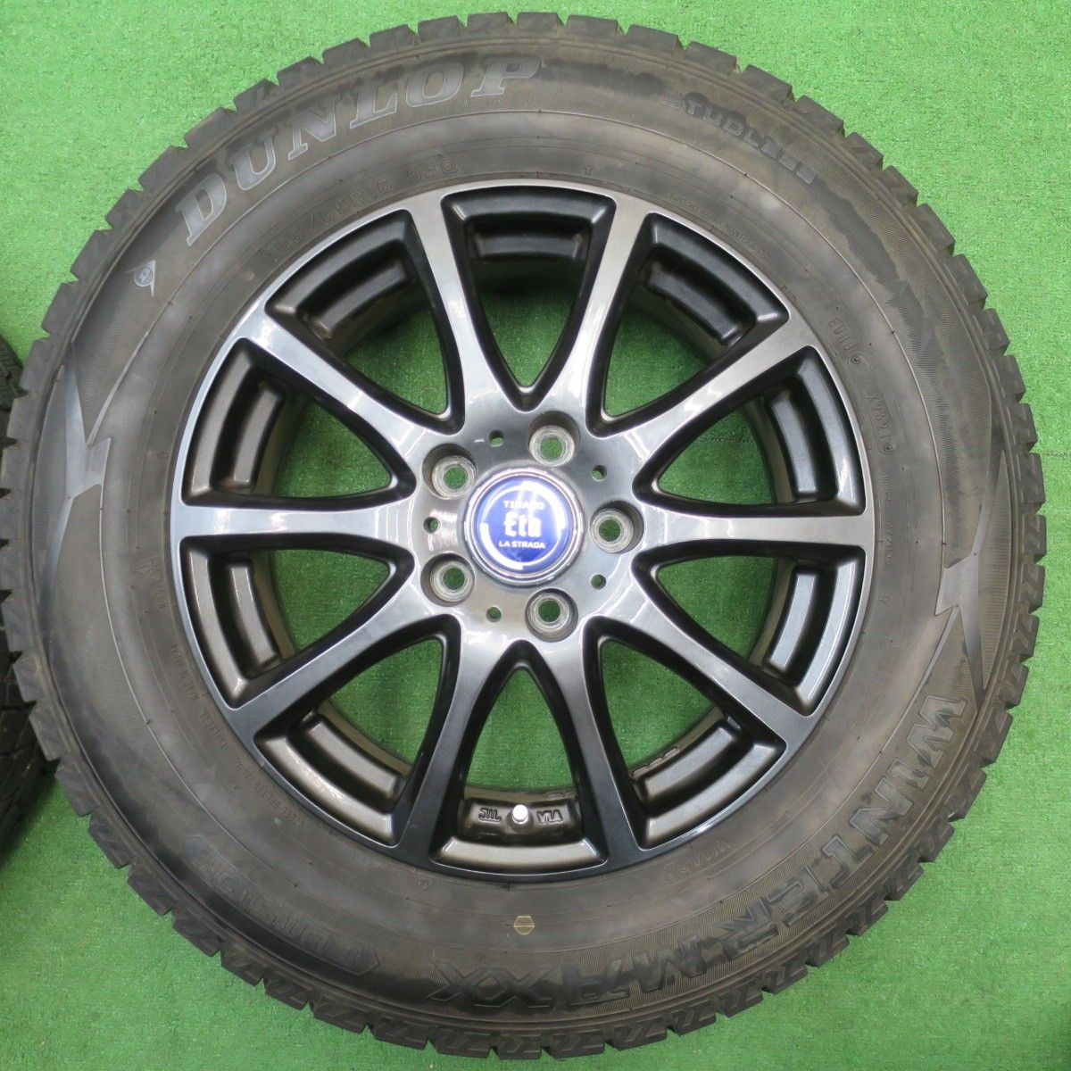 バリ溝 9分 スタッドレス 215|65 R 16 ダンロップ ウインターマックス WM 02 TIRADO Eta LA STRADA ティラード ラストラーダ 16インチ PCD 114.3|5 H ス