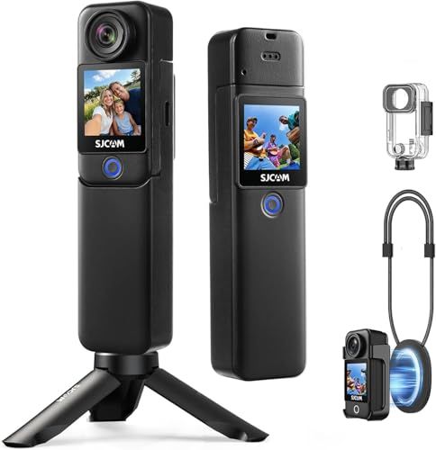 SJCAM C 300 4 K vlogカメラ Pocket｜防水30 M｜7時間持続バッテリー｜デュアルタッチスクリーン｜154°視野角ポケットハンドヘルドカメラ｜6軸安定化POVカメラ｜8倍ズームウェアラブルボディカム｜ビデオロ 3 aabfc 21