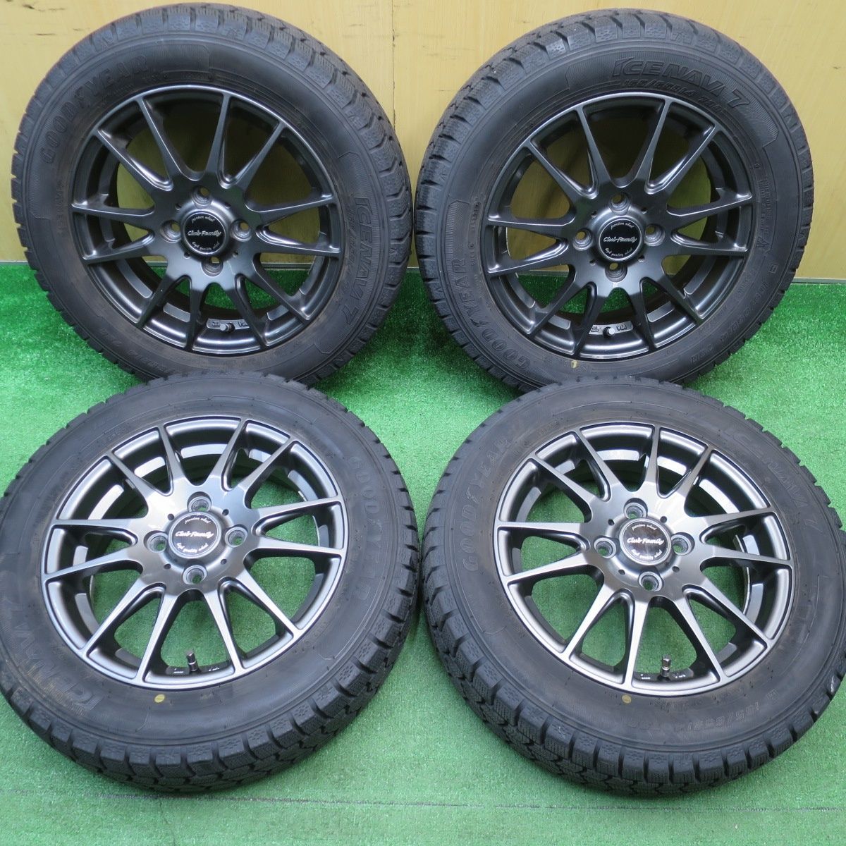バリ溝！キレイ！9.5分☆スタッドレス 165/65R14 グッドイヤー アイス