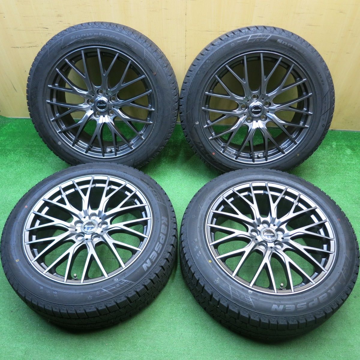 バリ溝！24年！キレイ！ほぼ10分☆スタッドレス 225/55R19 カプセン