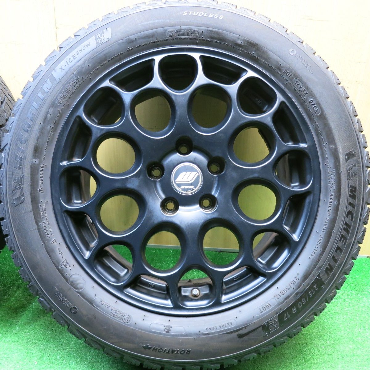 超バリ溝 24年 キレイ ほぼ10分 WORK WIL 02 D 215|60 R 17 スタッドレス ミシュラン X-ICE SNOW WIL-02 ワーク 17インチ PCD 114.3|5 H ス