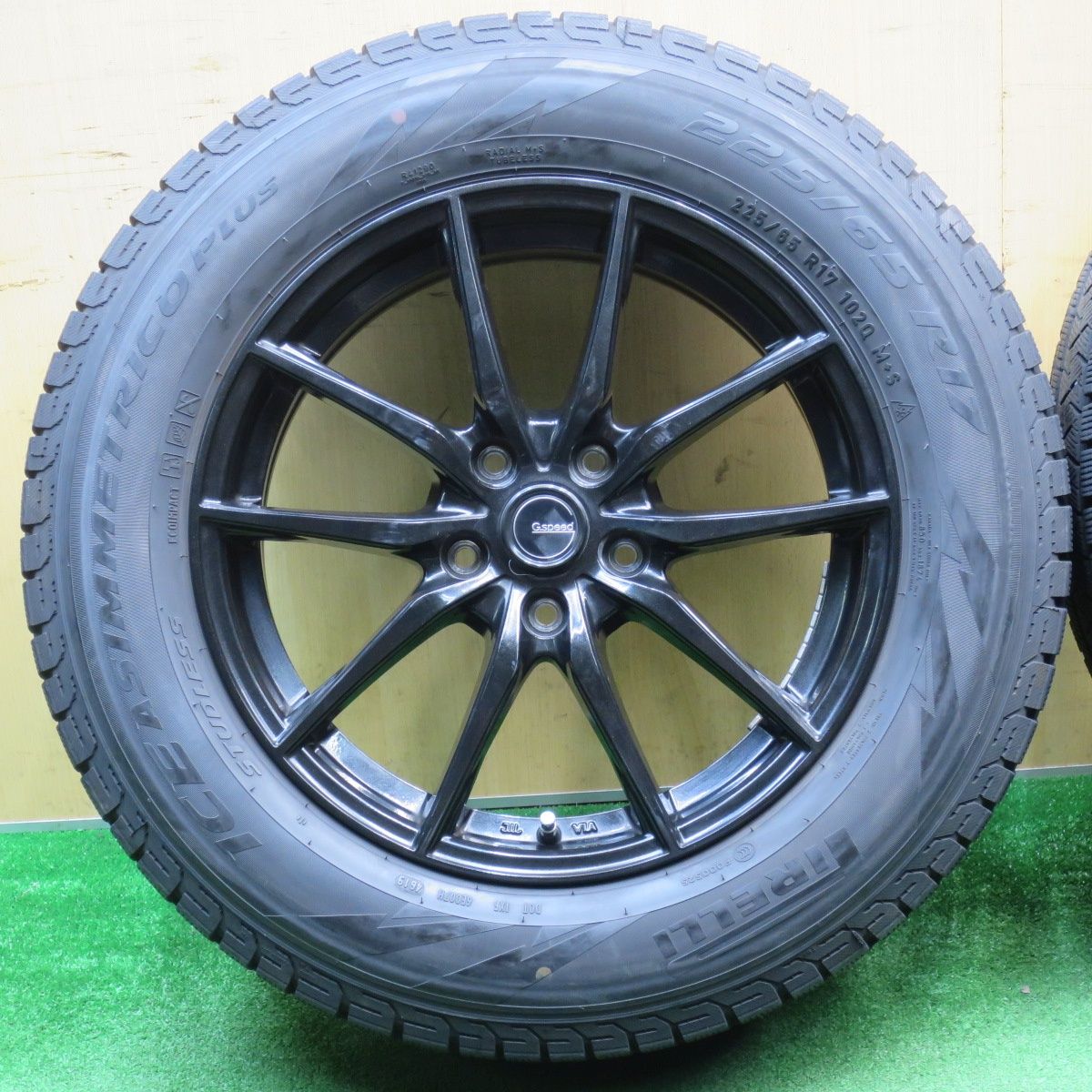  バリ溝 キレイ 8.5分 スタッドレス 225|65 R 17 ピレリ アイスアシンメトリコ プラス G.speed Gスピード 17インチ PCD 114.3|5 H ス 17インチ タイヤ ホイールセット
