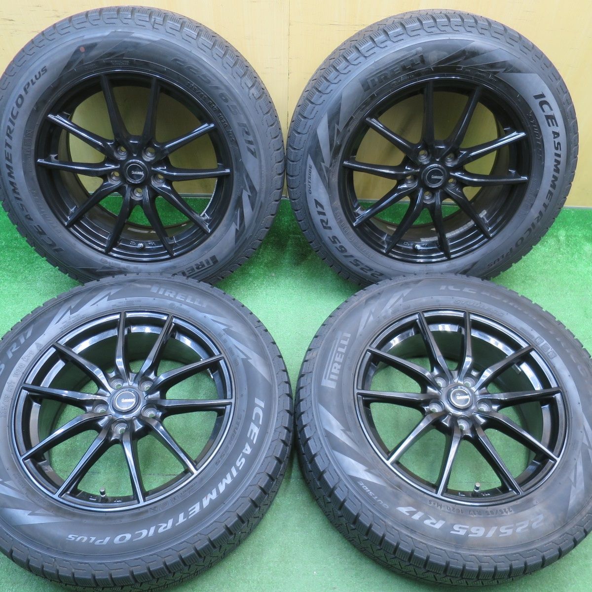 バリ溝 キレイ 8.5分 スタッドレス 225|65 R 17 ピレリ アイスアシンメトリコ プラス G.speed Gスピード 17インチ PCD 114.3|5 H ス