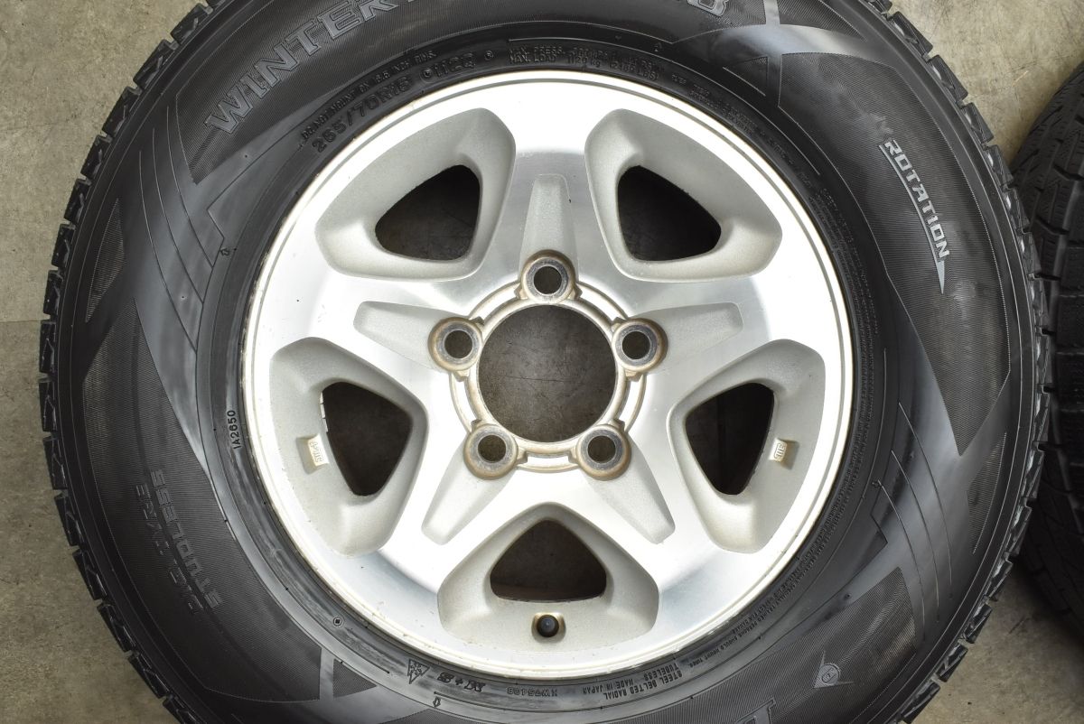  良好品 トヨタ ランドクルーザー 70 再販 復刻モデル 16 in 7 J ±0 PCD 150 ダンロップ ウインターマックス SJ 8 265|70 R 16インチ タイヤ ホイールセット