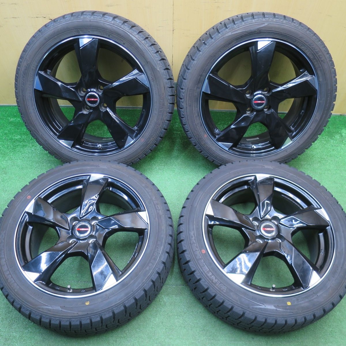 バリ溝 9.5分以上 Lehrmeister PREMIX VERAN V 205|50 R 17 スタッドレス ダンロップ ウインターマックス WM 02 マイスター プレミックス ヴェラン PCD 100|4 H ス