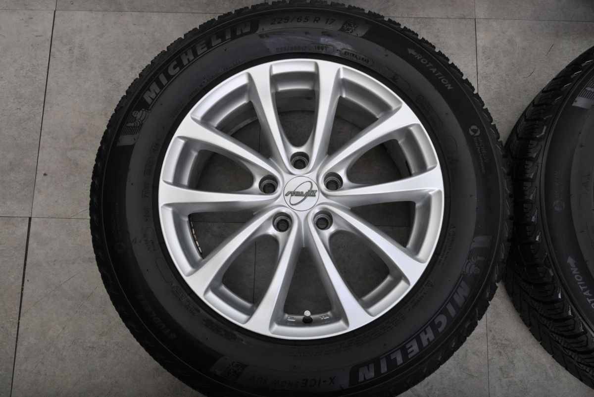 程度良好 MW 2 17 in 7 J 48 PCD 114.3 X-ICE SNOW 225|65 R レクサスNX ハリアー RAV 4 エクストレイル CX-5 CX-8 レガシィアウトバック 17インチ タイヤ ホイールセット