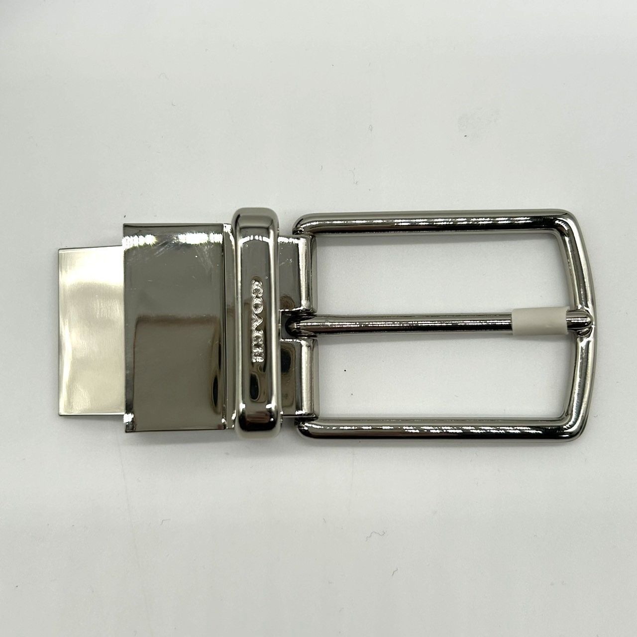COACH 黒レザー ベルト シルバーバックル 86.4cm 即購入ok 【公式通販】