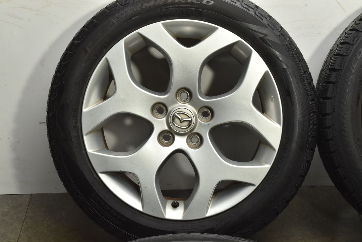  交換用に マツダ ビアンテ 17 in 7 J 50 PCD 114.3 ピレリ アイスアシンメトリコ 215|50 R アテンザスポーツ ノーマル戻し 17インチ タイヤ ホイールセット
