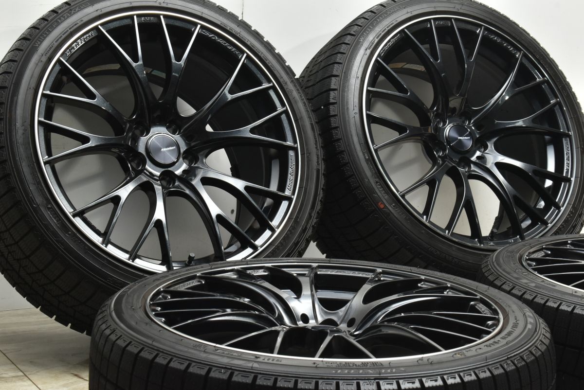 イボ付き バリ溝 WedsSport SA-20 R 19 in 8.5 J 45 9.5 48 PCD 114.3 ダンロップ ウインターマックス03 245|40 265|35 マークX