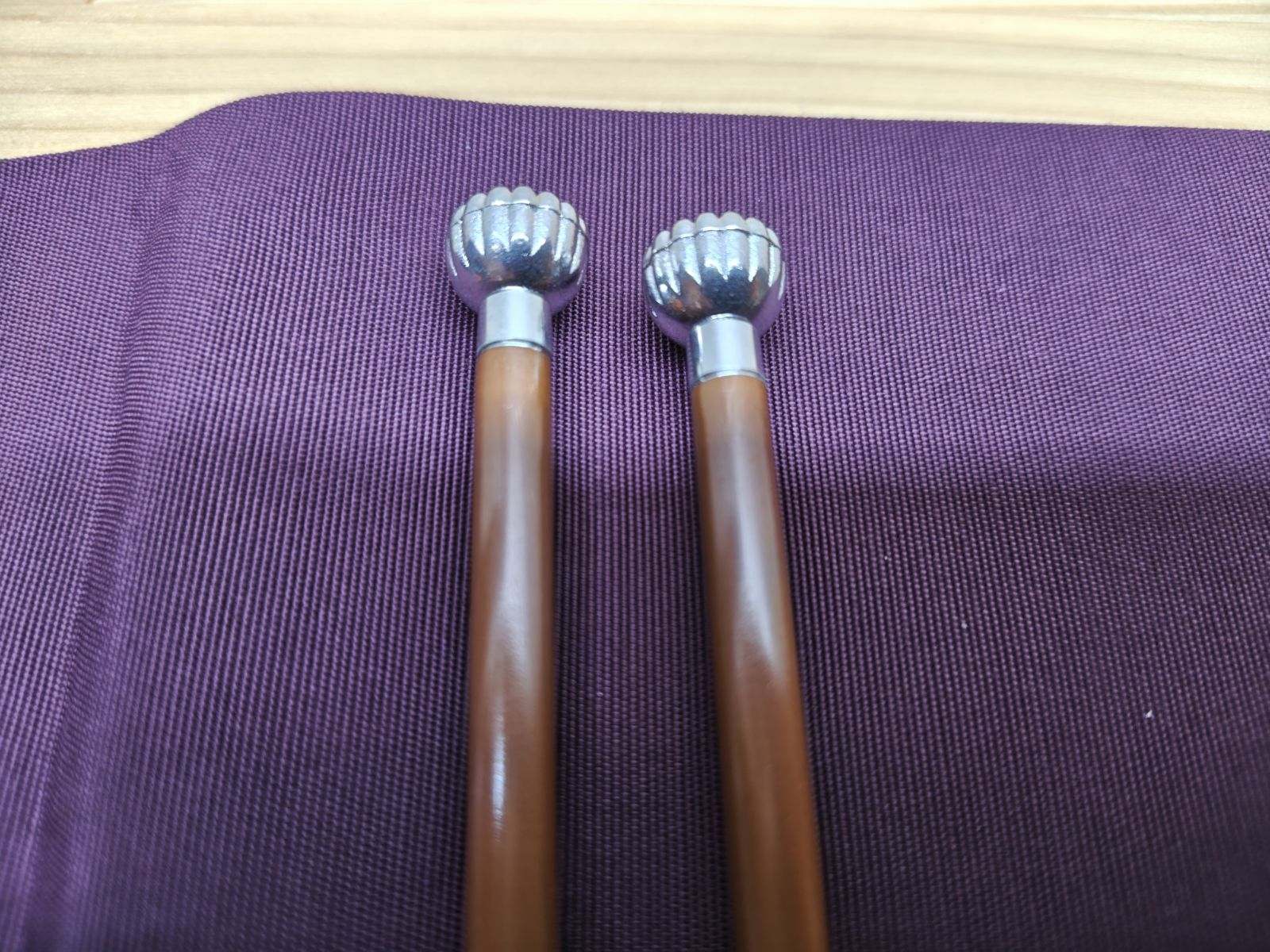 逢絢亭 茶道具 皆具道具 飾火箸 菊頭火箸 鉄製 紙箱入り