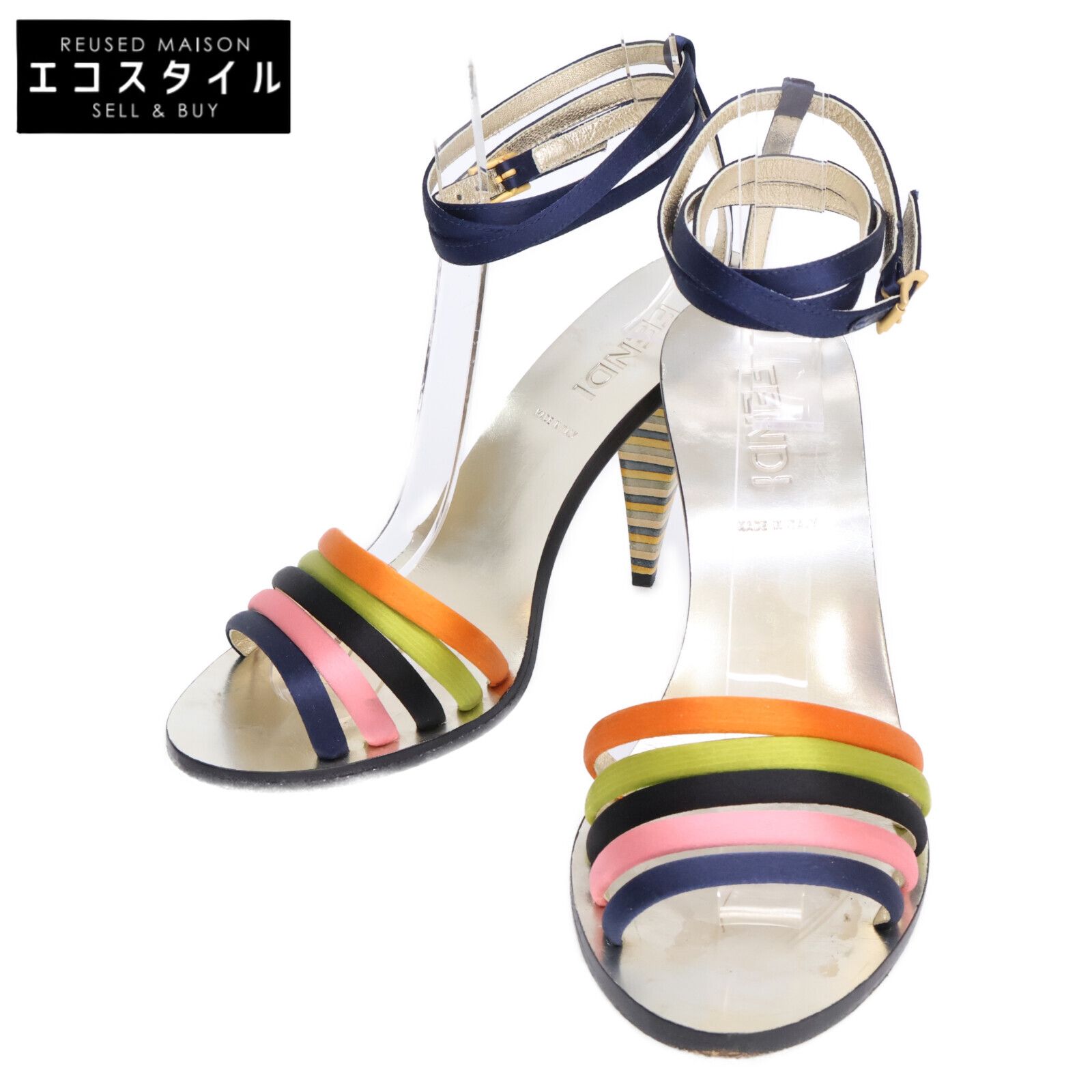 FENDI フェンディ サテン アンクルストラップ 38 1|2