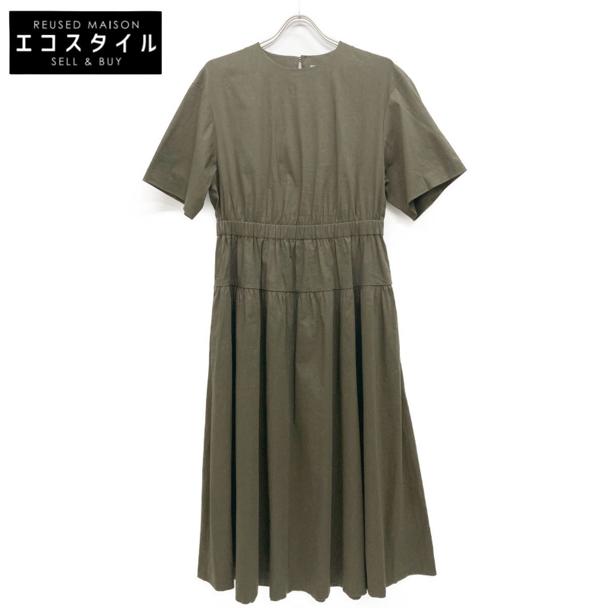 theory luxe セオリーリュクス 23年SS ストレッチ リネン半袖ワンピース 3105528 38