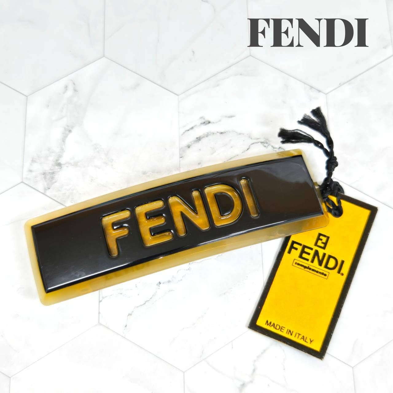 FENDI フェンディ バレッタ べっ甲調 ブランド アクセサリー