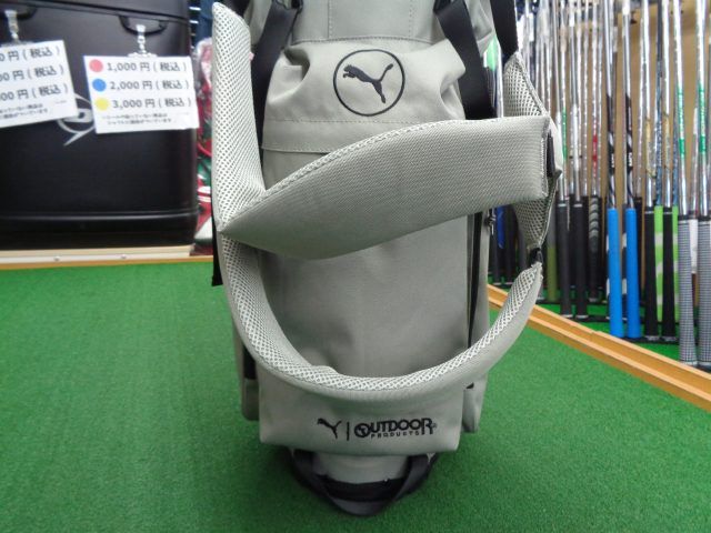  GK高辻 6287 キャディバッグ プーマ OUTDOORコラボ 092529 02 GRAY ドライバー ゴルフバッグ キャディバッグ ゴルフ