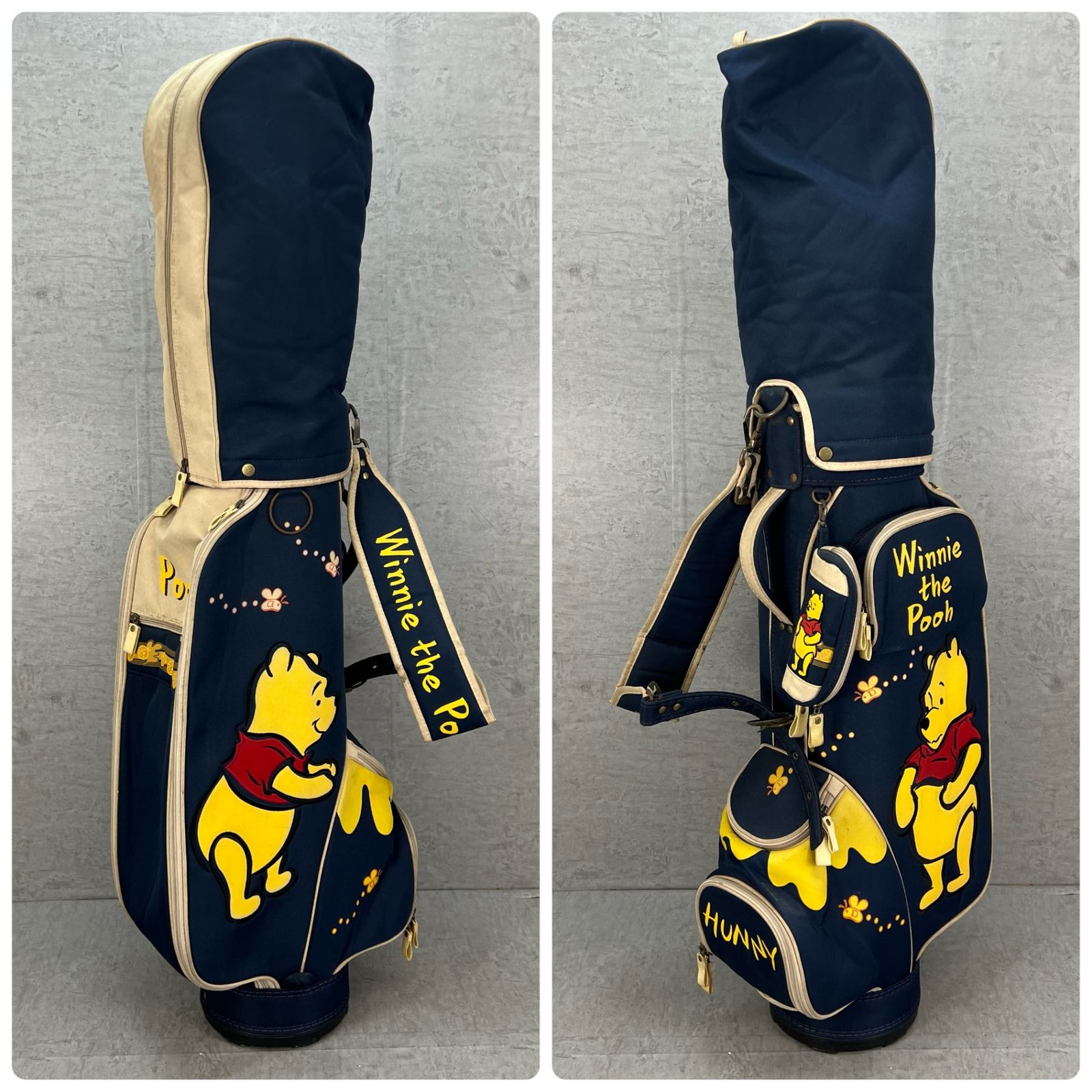 くまのプーさん ゴルフ カート式キャディバッグ 約8型 ポリエステル