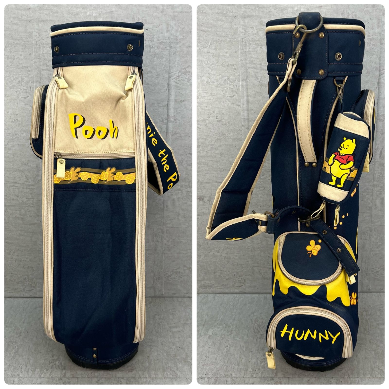 くまのプーさん ゴルフ カート式キャディバッグ 約8型 ポリエステル