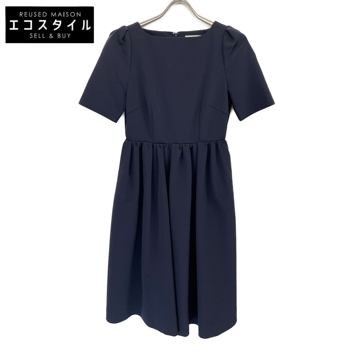 CELFORD セルフォード ﾈｲﾋﾞｰ ﾌｨｯﾄｱﾝﾄﾞﾌﾚｱ 半袖ﾜﾝﾋﾟｰｽ 34