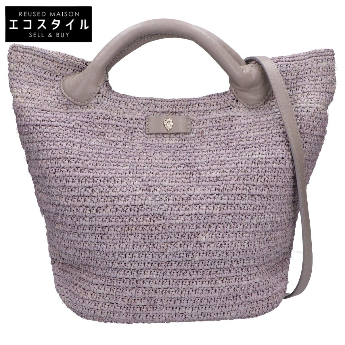 HELEN ヘレンカミンスキー Cassia S カッシア エス ラフィア|レザー 2 WAY バスケット